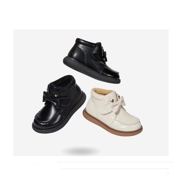 أحذية شتوية قصيرة للبنات للأطفال بنعل ناعم، أحذية طويلة