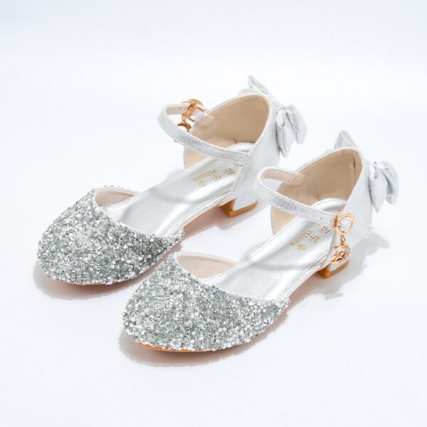 أحذية كريستال للبنات الصغار، أحذية رسمية للأطفال بكعب عالٍ