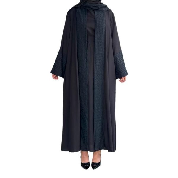 dcf611ca-ae0d-448d-9a70-1ad721fe756c.jpg طقم رداء وتنورة داخلية وحجاب نسائي جديد بلون سادة مكون من ثلاث قطع