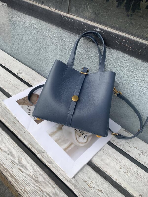 حقيبة توت من جلد البقر الأصلي من الطبقة الأولى للنساء