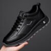 أحذية جلدية رياضية كاجوال للرجال، مناسبة لجميع أفراد العائلة والشباب