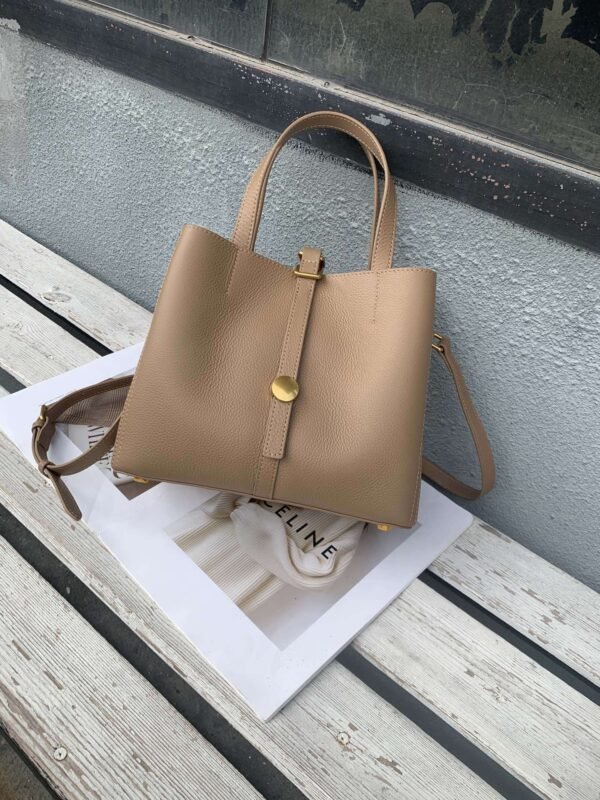 حقيبة توت من جلد البقر الأصلي من الطبقة الأولى للنساء