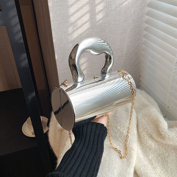 حقيبة أسطوانية من الأكريليك بألوان الحلوى، حقيبة كروس بودي