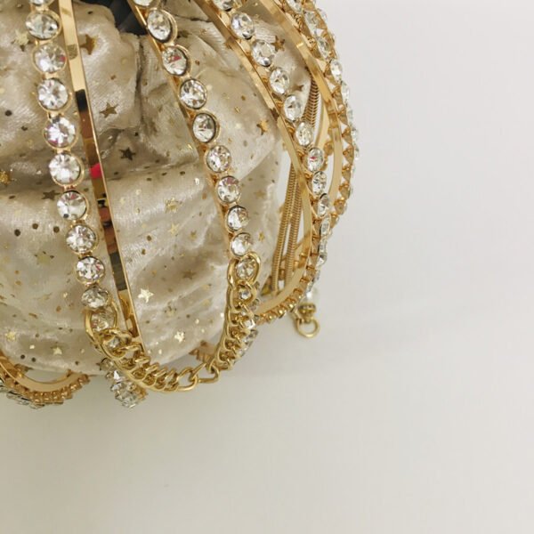 حقيبة كرة ماسية مجوفة، حقيبة عشاء، قفص طيور، كعكة، حقيبة أم، حقيبة يد