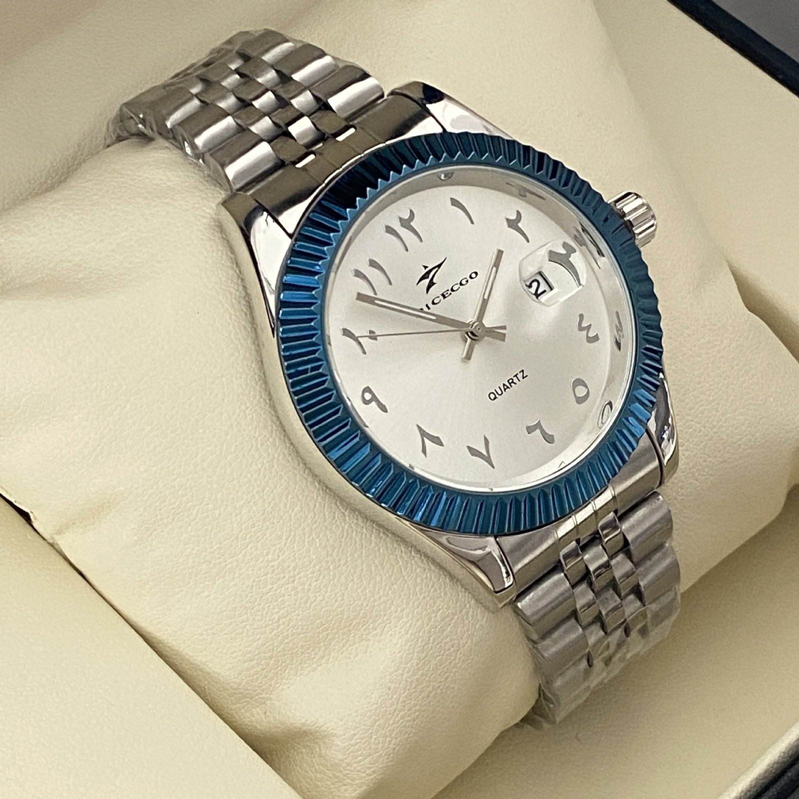 ساعة كوارتز مقاومة للماء بتقويم فولاذي للأعمال