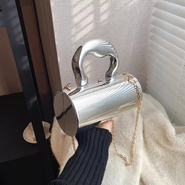 حقيبة أسطوانية من الأكريليك بألوان الحلوى، حقيبة كروس بودي