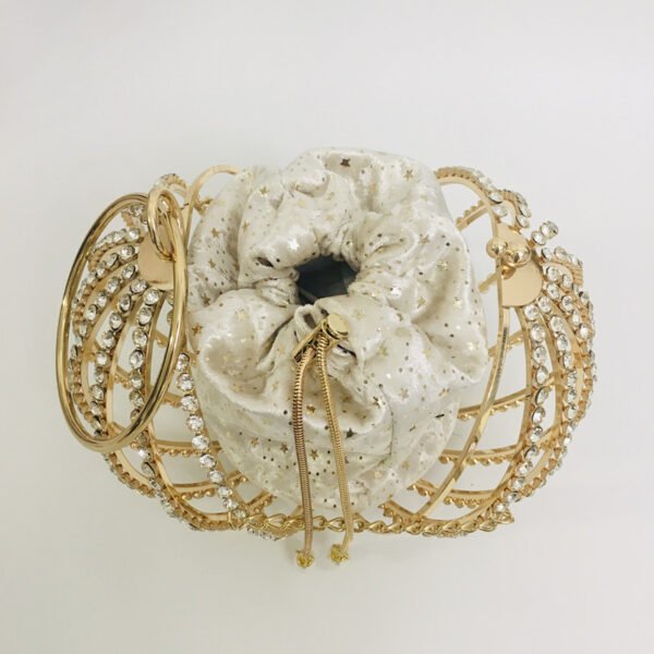 حقيبة كرة ماسية مجوفة، حقيبة عشاء، قفص طيور، كعكة، حقيبة أم، حقيبة يد