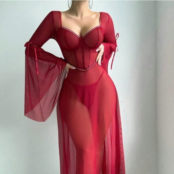 فستان شبكي مفتوح مثير