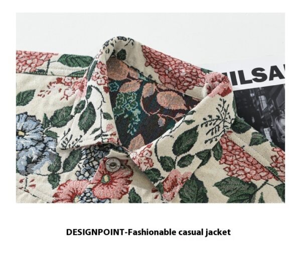 جاكيت رجالي عصري بنقشة زهور كلاسيكية