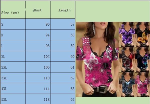 تيشيرت صيفي قصير الأكمام مطبوع عليه صورة مثيرة للنساء