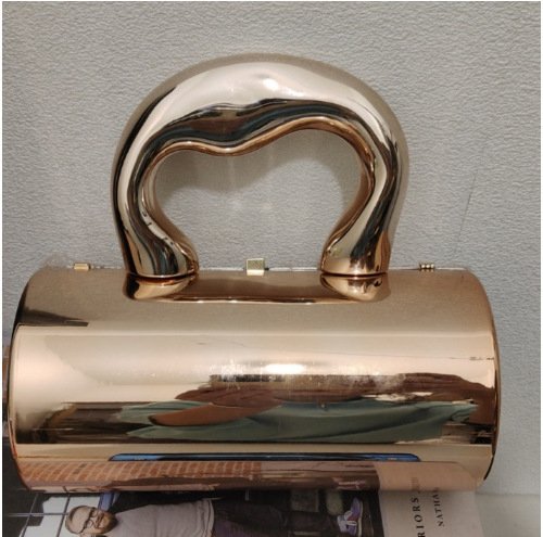 حقيبة أسطوانية من الأكريليك بألوان الحلوى، حقيبة كروس بودي