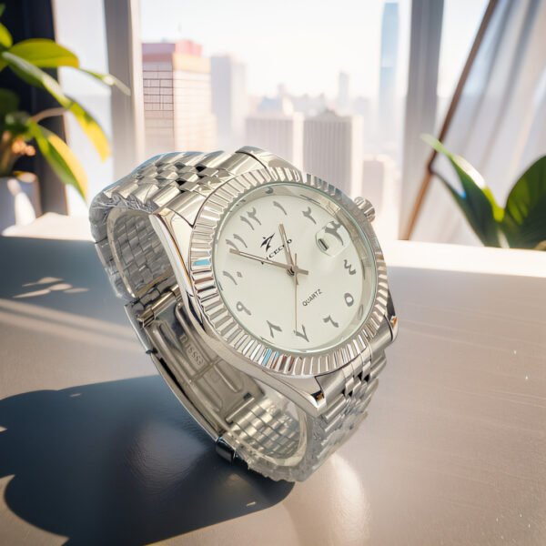 ساعة كوارتز مقاومة للماء بتقويم فولاذي للأعمال