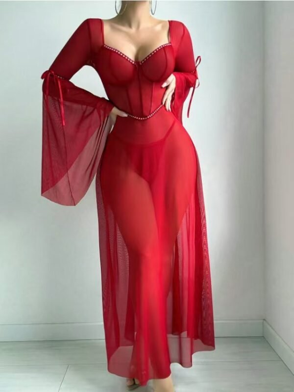 فستان شبكي مفتوح مثير