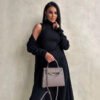 طقم نسائي أنيق من ثلاث قطع محبوكة
