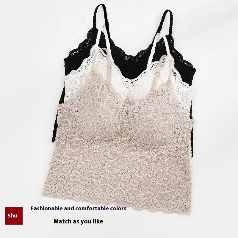 حمالة صدر بدون ظهر بسلك داعم، ملابس داخلية نسائية من الدانتيل الفرنسي
