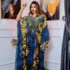 فستان روب مطبوع أنيق للنساء