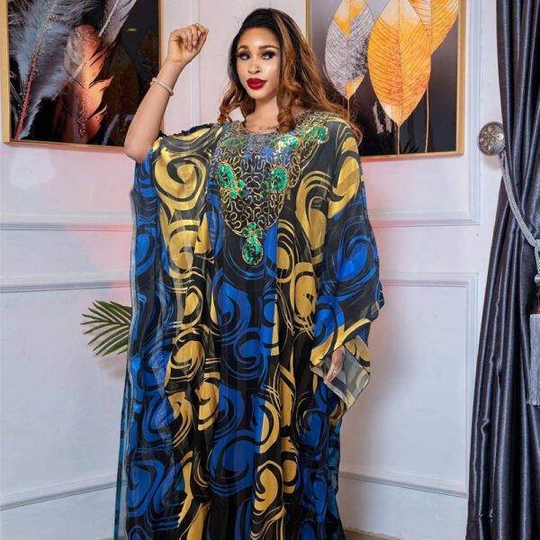 فستان روب مطبوع أنيق للنساء