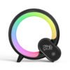 26693261-bd80-49a4-9a2a-7f79c3eb51cb.jpg ساعة منبه رقمية تناظرية بإضاءة Q Light، مع خاصية شروق الشمس، وصوت بلوتوث، ووظيفة تنبيه ذكية، وإضاءة جوية ملونة.