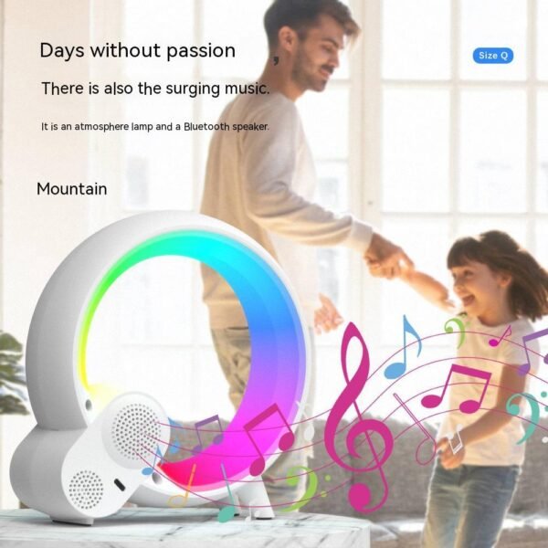 7bda5dde-e6e9-4db6-ad4b-3b8ff57031ce_trans.jpeg ساعة منبه رقمية تناظرية بإضاءة Q Light، مع خاصية شروق الشمس، وصوت بلوتوث، ووظيفة تنبيه ذكية، وإضاءة جوية ملونة.