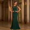 c97897f7-6adb-4f77-b3a6-6c5146061c20-5.jpg فستان سهرة أنيق بدون أكمام بياقة دائرية مزين بالترتر، بقصة ضيقة، مناسب للحفلات والمناسبات الرسمية، بتصميم ذيل السمكة