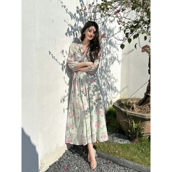 فستان سهرة نسائي أنيق بخصر عالٍ