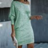 36d31ea1-0766-4e93-8fea-c5284e8f214b.jpg فستان أنيق بأكمام طويلة مزين بالترتر وكتف مائل، مناسب للحفلات، ملابس نسائية
