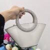 حقيبة سلة محمولة بمقبض دائري من الألماس