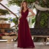 65b68443-36c8-47d7-b07b-00b2e206df4b-1.jpg فستان سهرة عالي الخصر بمقاسات كبيرة وفتحة رقبة على شكل حرف V عميقة، مناسب لوصيفات العروس