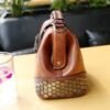 حقيبة يد نسائية جلدية صغيرة، حقيبة طبيبة، حقيبة كتف نسائية، حقيبة كروس بودي نسائية، قفل سلسلة، مسامير، حقائب نسائية عتيقة للبنات