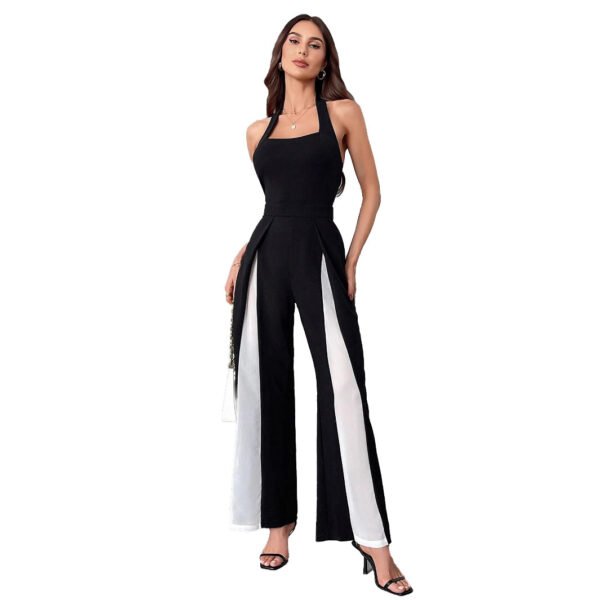 f87677cc-0632-484c-854f-263f633b0156.jpg جمبسوت مستقيم بتصميم هالتر متناسق الألوان بالأبيض والأسود